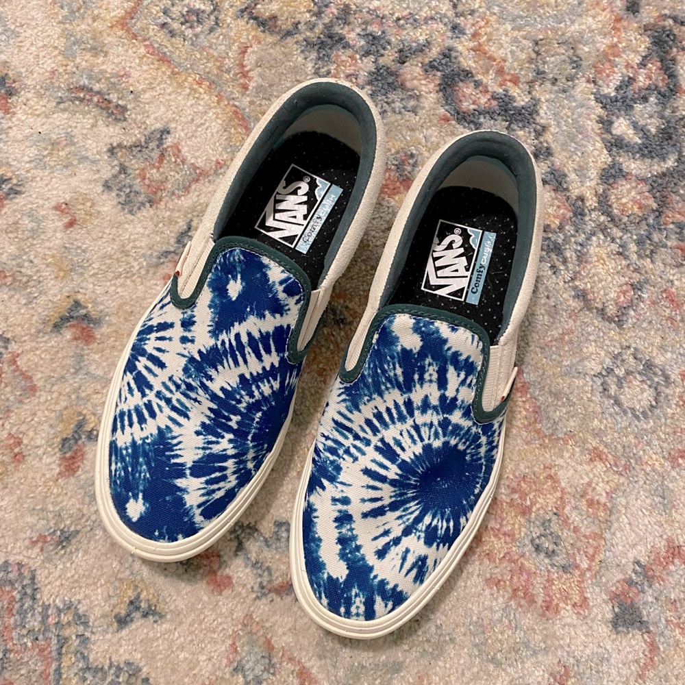 NWOT Tie Dye Vans Slip Ons